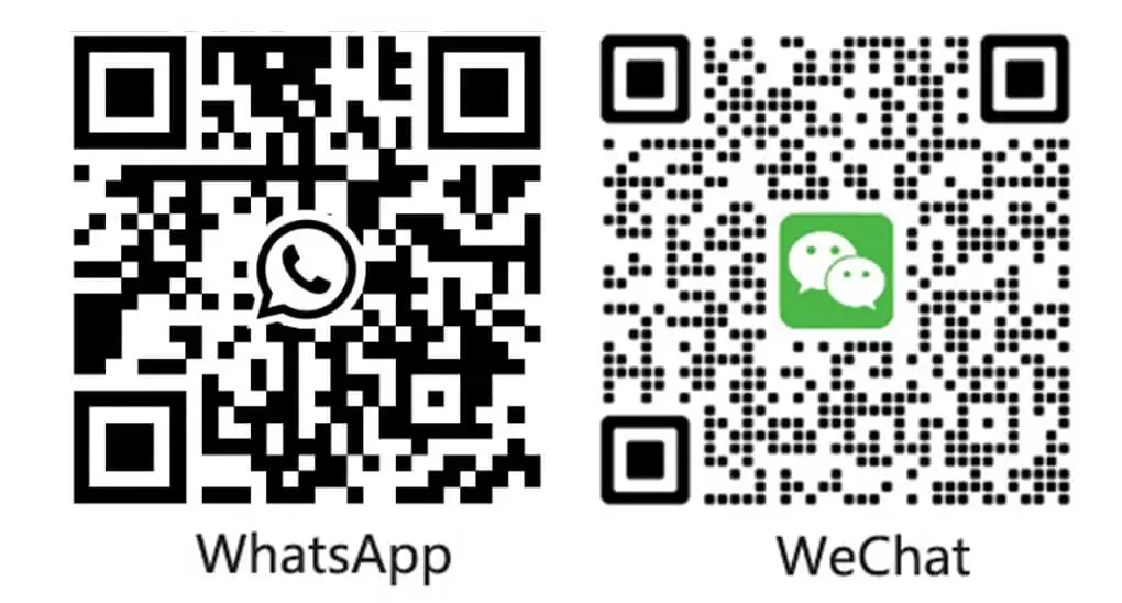 DAB OEM contact QR codes for WhatsApp and WeChat