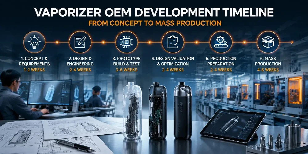 Vaporizer OEM Development Timeline: From Concept to Mass Production DAB vaporizer knowledge article by YOOTECH