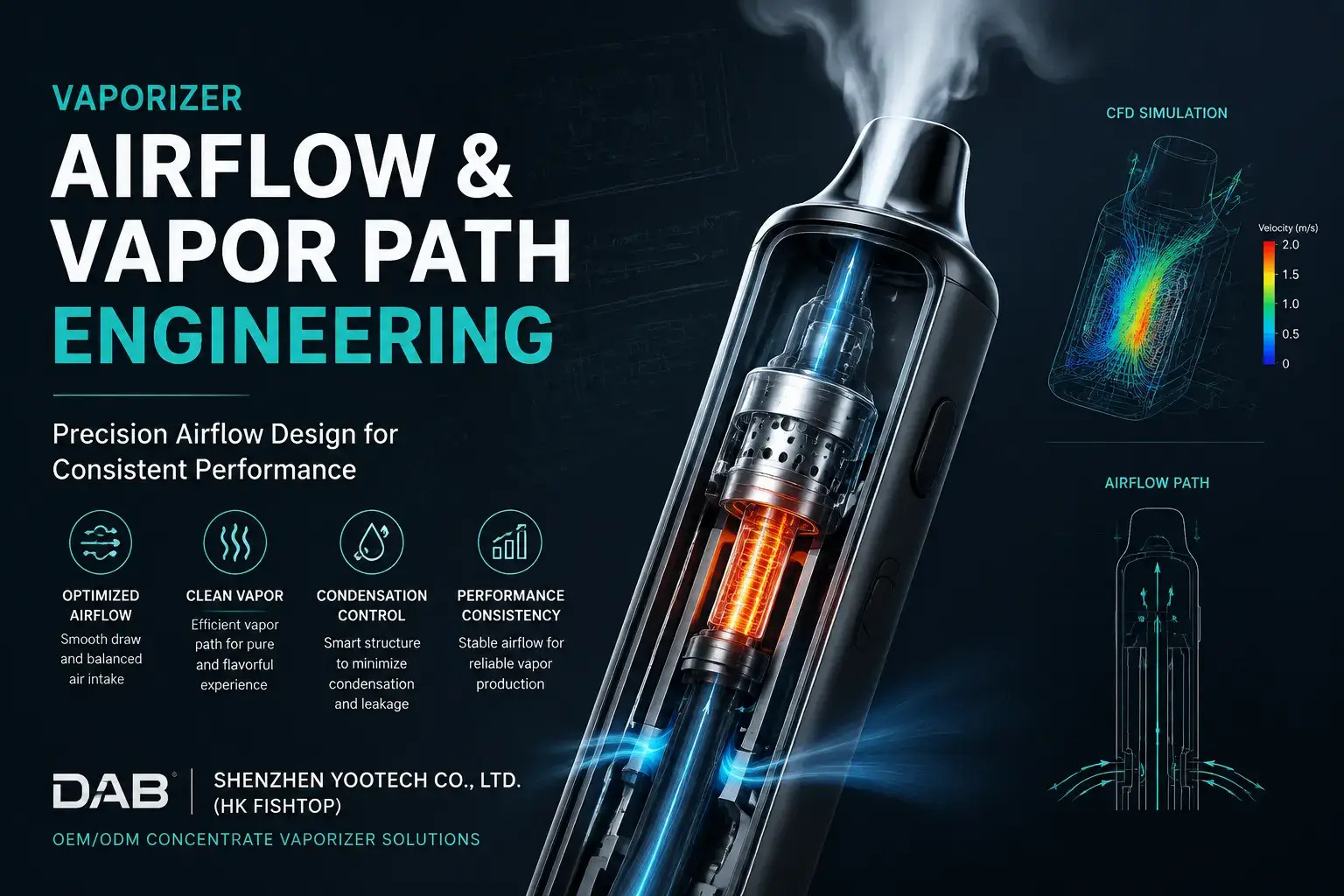 Vaporizer Airflow & Vapor Path Engineering DAB vaporizer engineering by YOOTECH